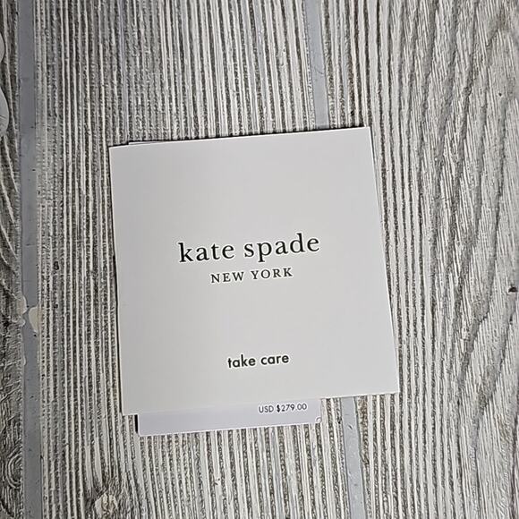 Kate Spade New York Leila Striped Canvas Triple Gusset Crossbody Purse NWT - Picture 4 of 9